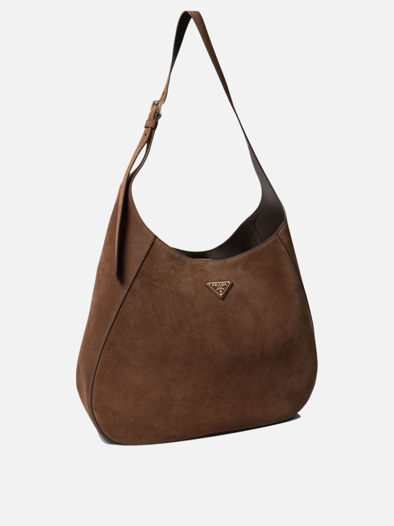 Vietti Prada Borsa hobo in pelle scamosciata Italia