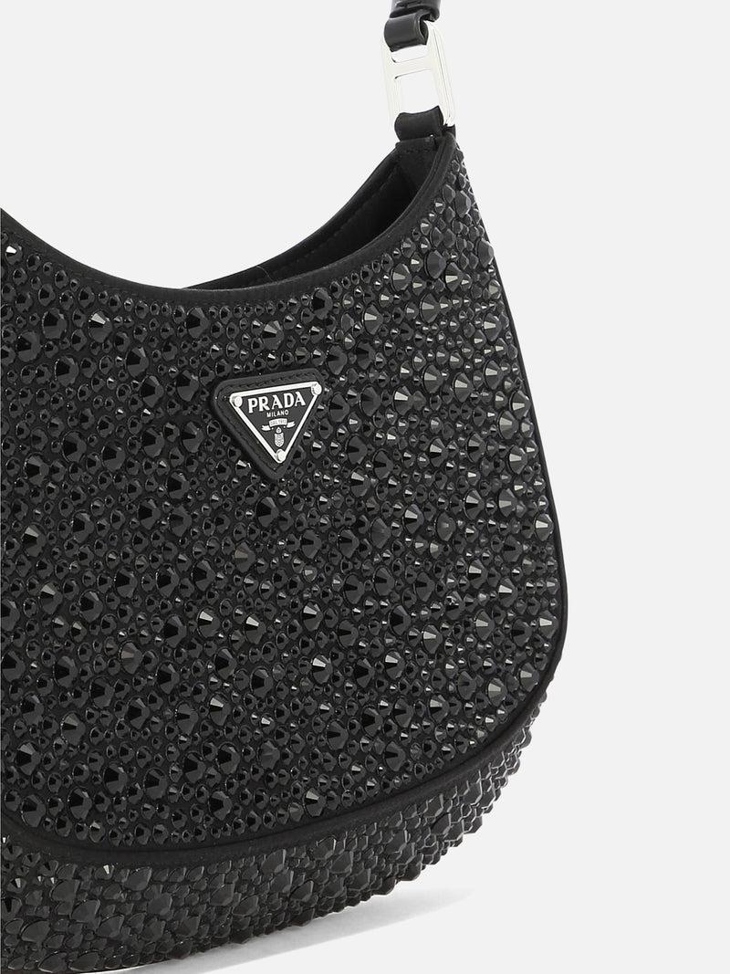 Vietti Prada Borsa "Prada Cleo" in raso con cristalli Pezzi Unici