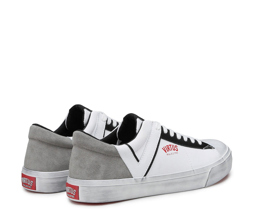 ﻿VIRTUS PALESTRE Rubby Low Leather/Suede white/Grey Hotsell