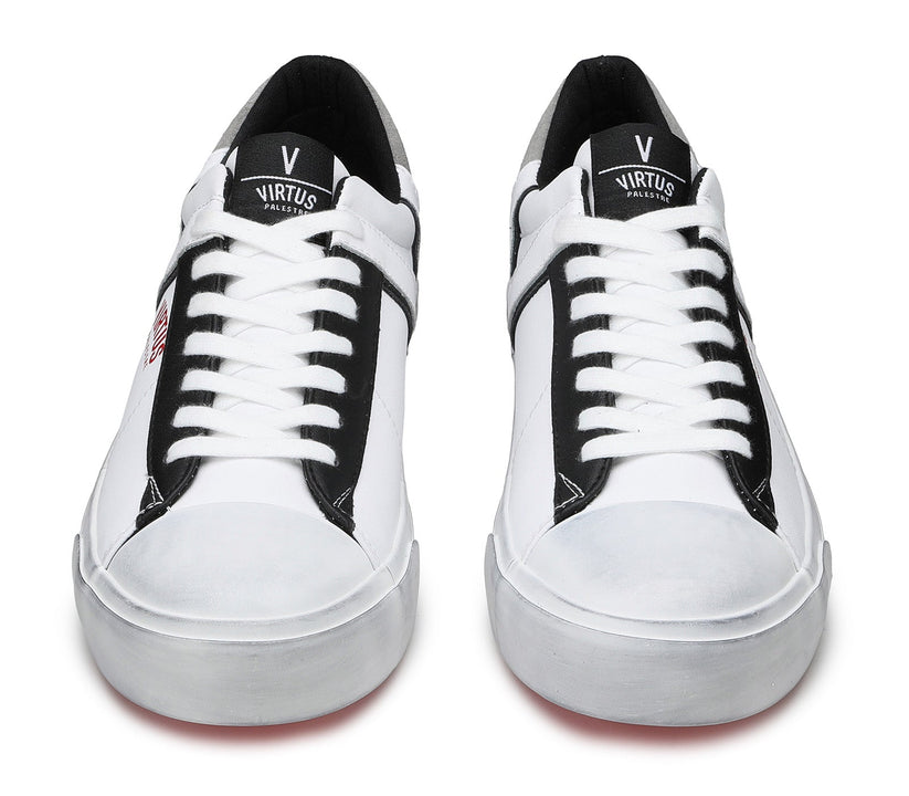 ﻿VIRTUS PALESTRE Rubby Low Leather/Suede white/Grey Hotsell