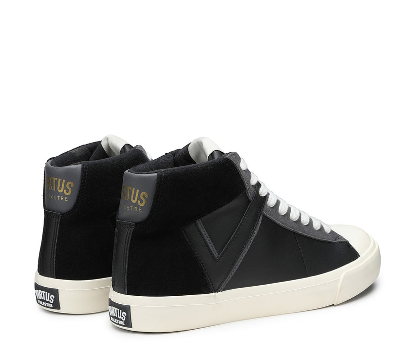 VIRTUS PALESTRE Rubby Mid Leather/suede black Vendita Calda