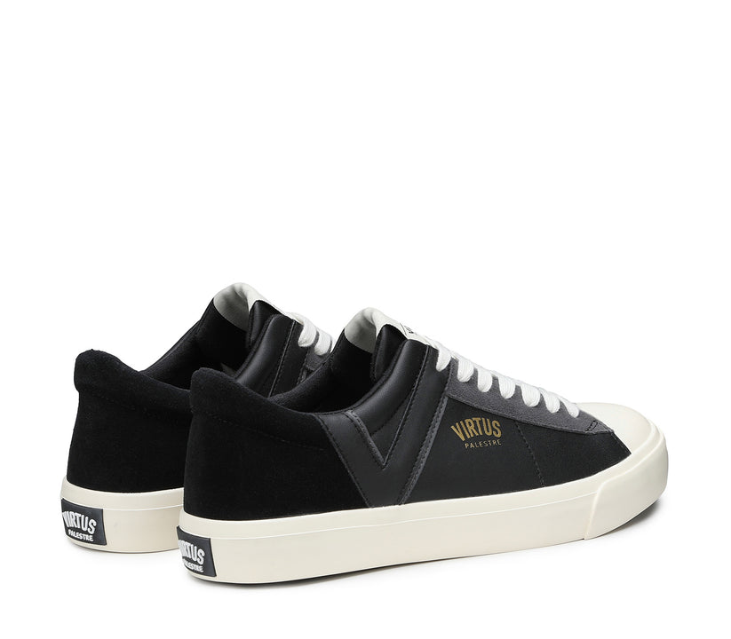 VIRTUS PALESTRE Rubby Low Leather/Suede Black Vendita Economica