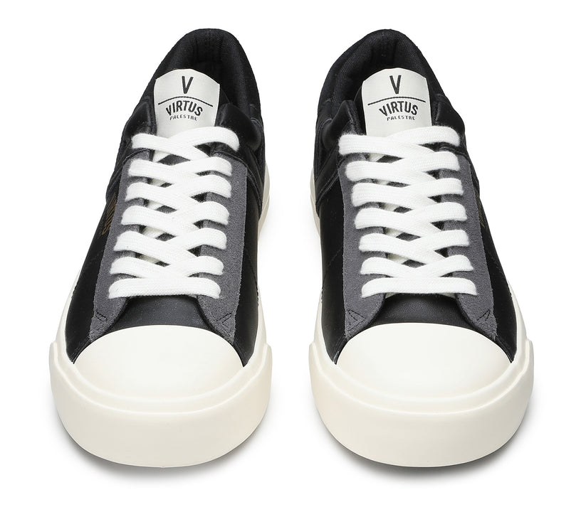 VIRTUS PALESTRE Rubby Low Leather/Suede Black Vendita Economica