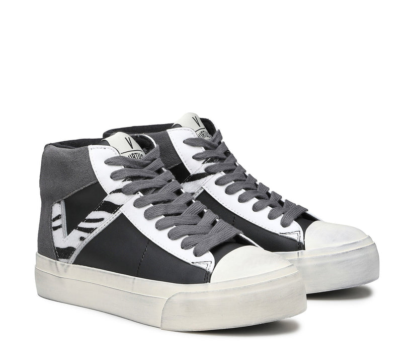 VIRTUS PALESTRE Rubby Mid Leather/suede black/dk. grey-zebra Vendite Flash