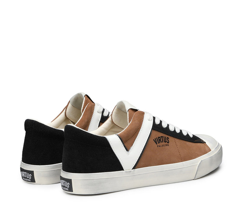 VIRTUS PALESTRE Rubby Low Suede Camel/Black Moda