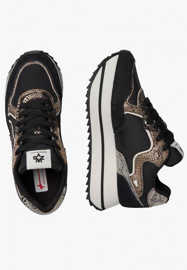 W6yz Sneakers in tessuto tecnico e suede Nero -DEVA W Vendita Economica
