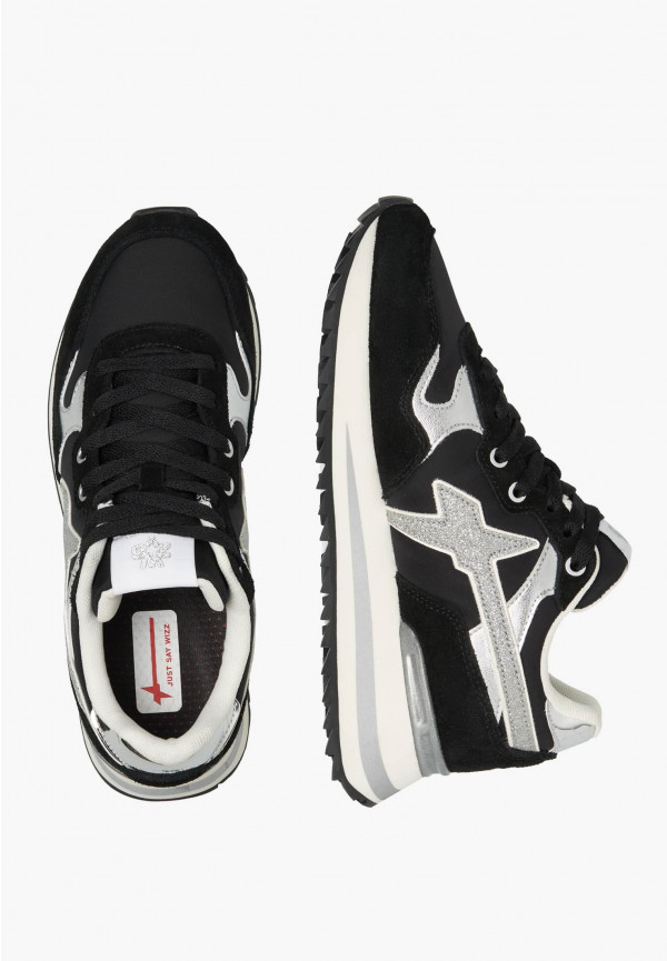 W6yz Sneakers in tessuto tecnico e suede Nero-Argento -YAK-W 2025