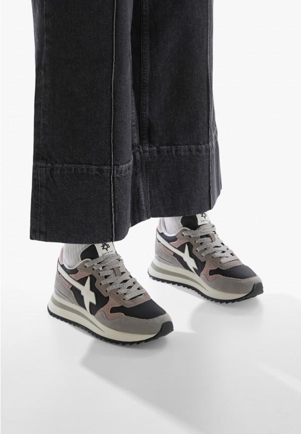 W6yz Sneakers in tessuto tecnico e suede Grigio -YAK-W Italy