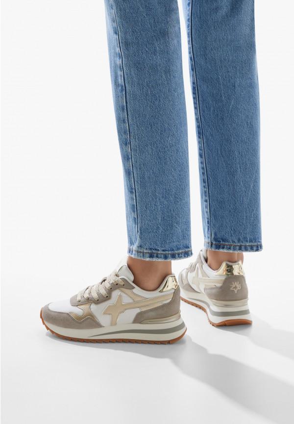 W6yz Sneakers in tessuto tecnico e suede Platino -YAK-W 2025