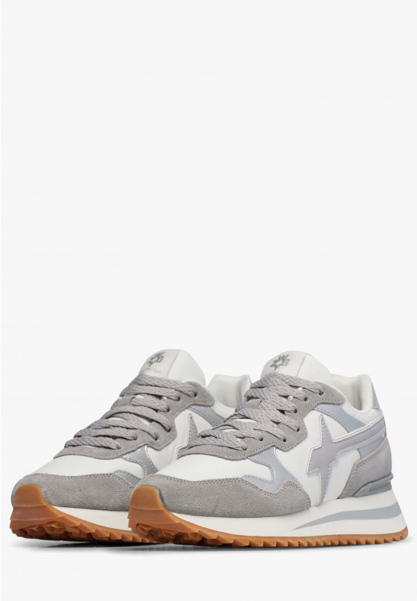 W6yz Sneakers in tessuto tecnico e suede Bianco-Grigio -YAK-W Qualità
