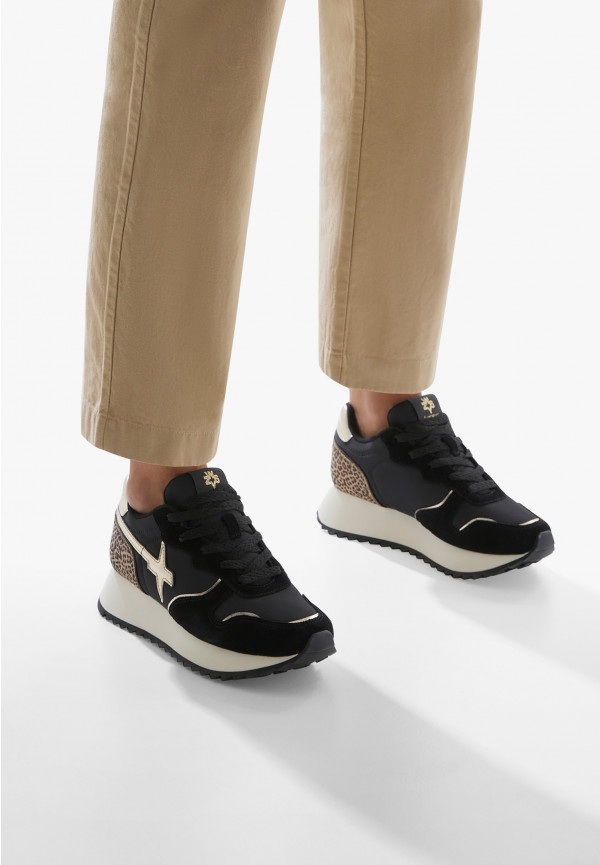 W6yz Sneakers in suede e tessuto tecnico Rosa -JET-W Vendita
