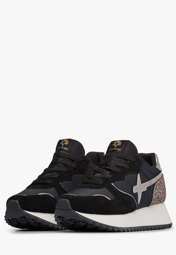 W6yz Sneakers in suede e tessuto tecnico Rosa -JET-W Vendita