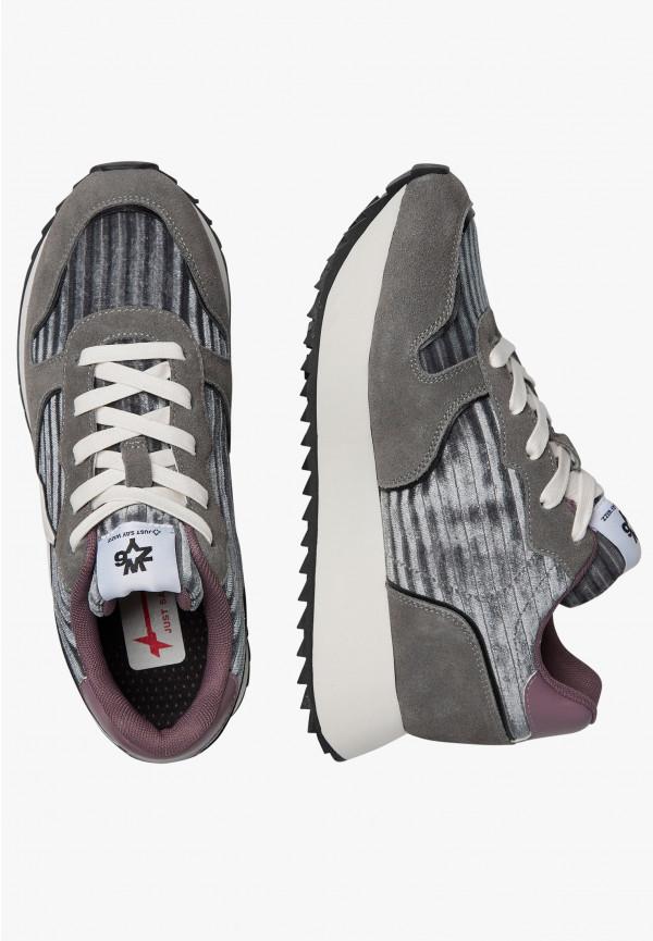 W6yz Sneakers in pelle e suede Antracite -JET-W Promozione