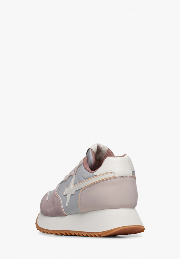 W6yz Sneakers in suede e tessuto tecnico Rosa -JET-W Spedizione Gratuita
