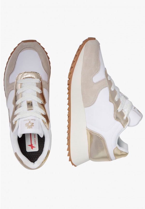 W6yz Sneakers in suede e tessuto tecnico Bianco-Platino -JET-W Soddisfazione Garantita