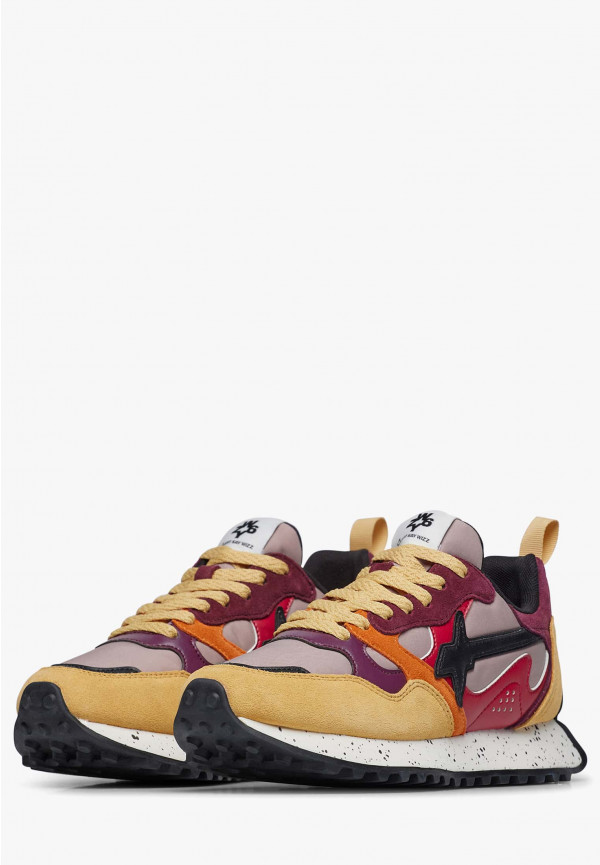 W6yz Sneakers in suede e tessuto tecnico Rosso -LOOP-W Acquista Ora