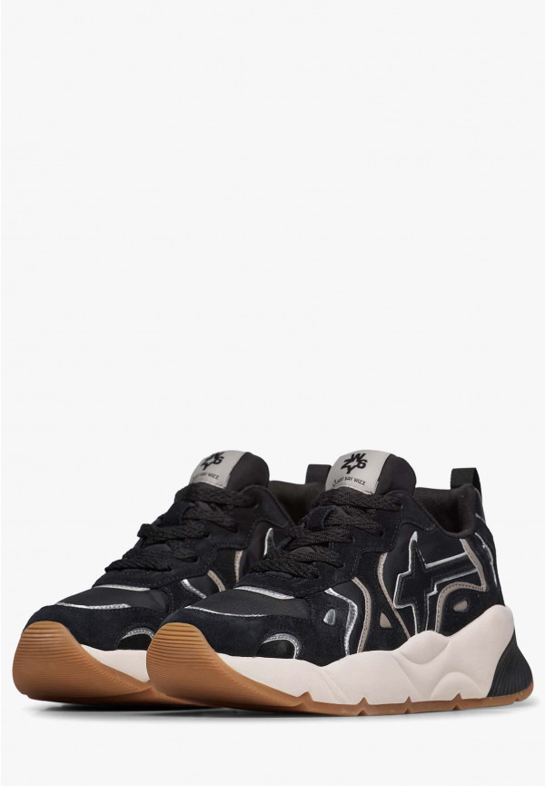 W6yz Sneakers in suede e tessuto tecnico Nero -SARAH-W Promozione Limitata