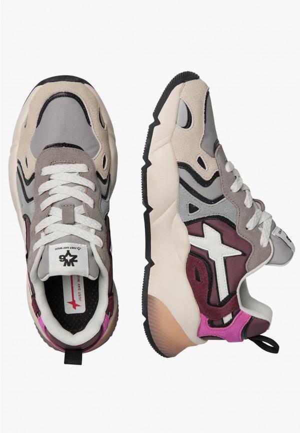 W6yz Sneakers in suede e tessuto tecnico Grigio -SARAH-W Fino Al -60%