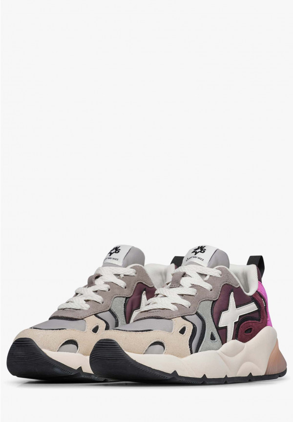 W6yz Sneakers in suede e tessuto tecnico Grigio -SARAH-W Fino Al -60%