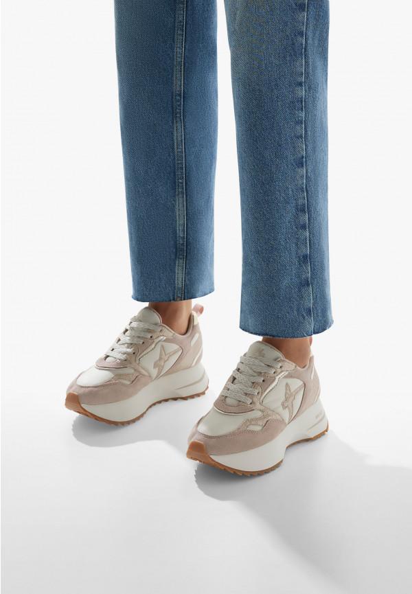 W6yz Sneakers in pelle e tessuto tecnico Rosa cipria -ANNY 2 W Convenienza
