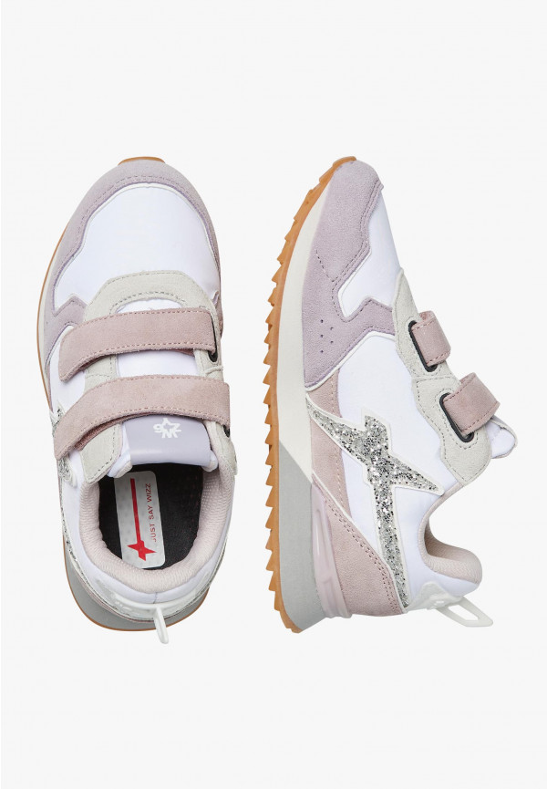 W6yz Sneakers in suede e tessuto tecnico Bianco-Lilla -JET VL-J Online