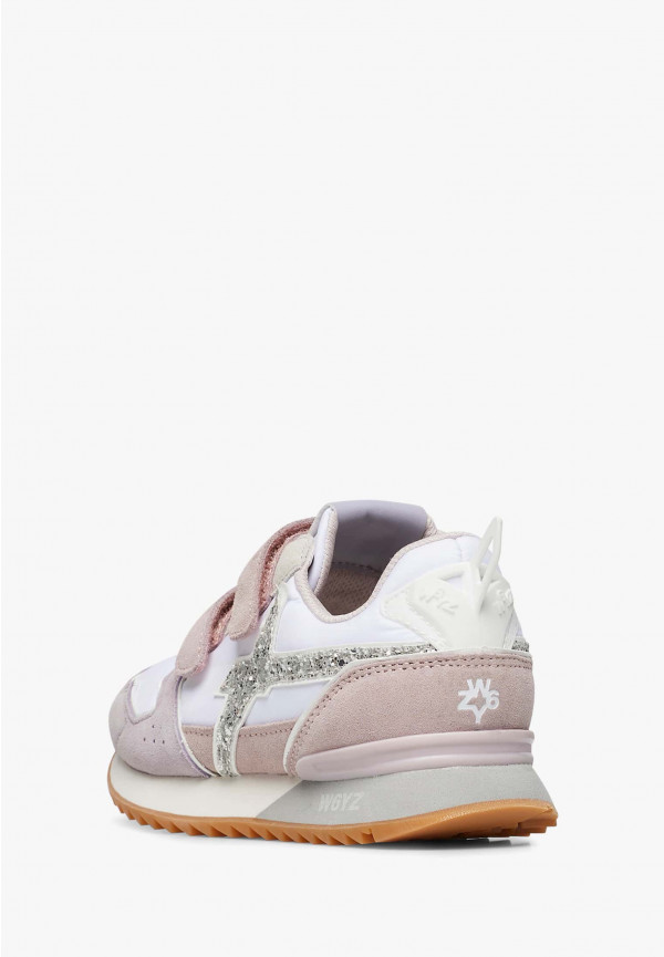 W6yz Sneakers in suede e tessuto tecnico Bianco-Lilla -JET VL-J Online