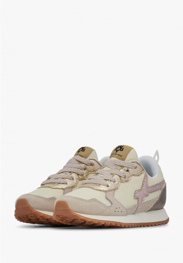 W6yz Sneakers in tessuto tecnico e suede Beige -JET-J Saldi