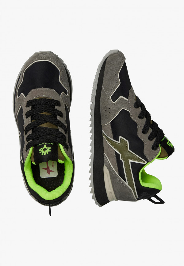 W6yz Sneakers in tessuto tecnico e suede Antracite -JET-J Offerte