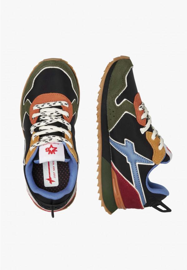 W6yz Sneakers in tessuto tecnico e suede Militare -JET-J Vendita Calda