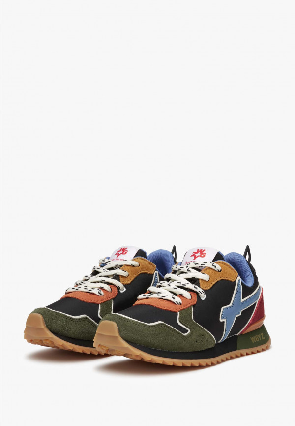 W6yz Sneakers in tessuto tecnico e suede Militare -JET-J Vendita Calda