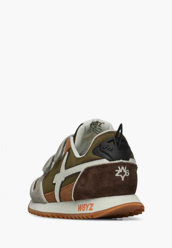 W6yz Sneakers in tessuto tecnico e suede Tortora -JET VL-J Saldi Di Fabbrica