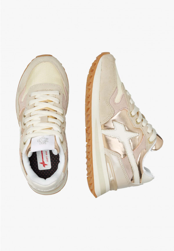 W6yz Sneakers in suede e tessuto tecnico Beige -YAK-J I Più Venduti