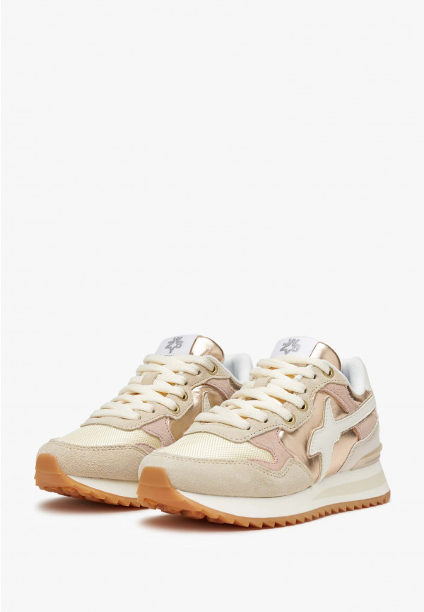 W6yz Sneakers in suede e tessuto tecnico Beige -YAK-J I Più Venduti