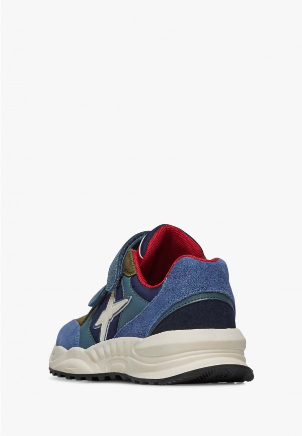 W6yz Sneakers in suede e tessuto tecnico Navy -CHEWINGUM JUNIOR VL Nuova