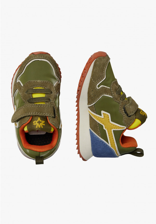 W6yz Sneakers in suede e tessuto tecnico Militare -JET-BABY Moda