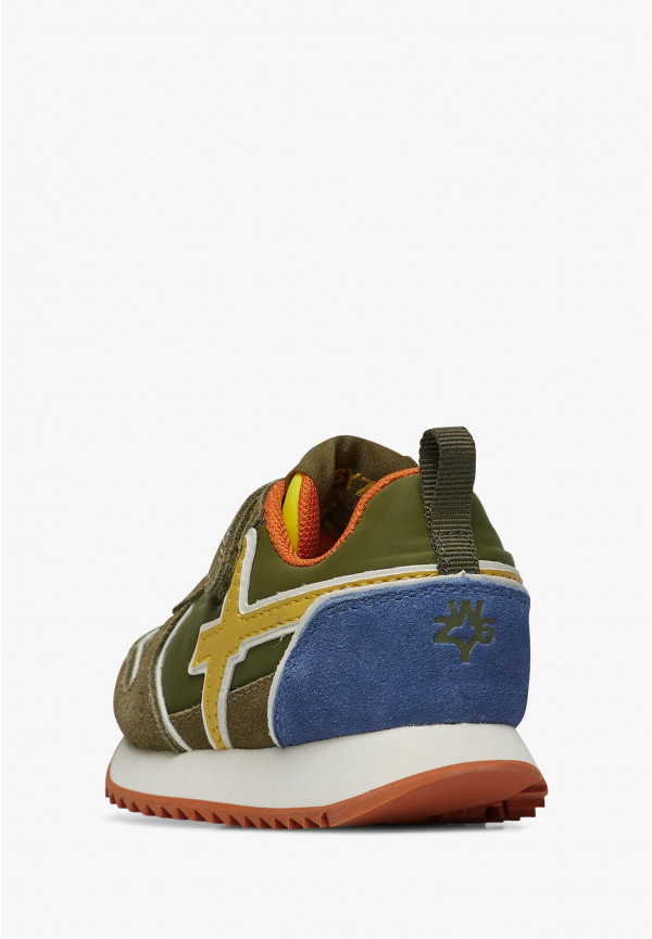 W6yz Sneakers in suede e tessuto tecnico Militare -JET-BABY Moda