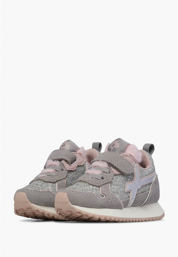 W6yz Sneaker in tessuto tecnico e suede Argento -JET-BABY Italy