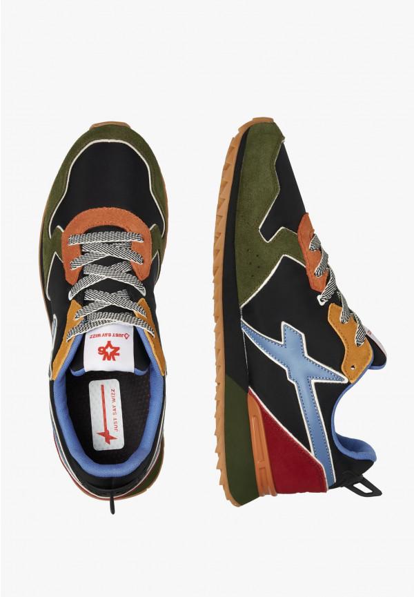 W6yz Sneakers in tessuto tecnico e suede Militare -JET-M Nuovo