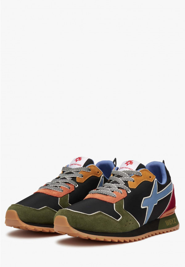 W6yz Sneakers in tessuto tecnico e suede Militare -JET-M Nuovo
