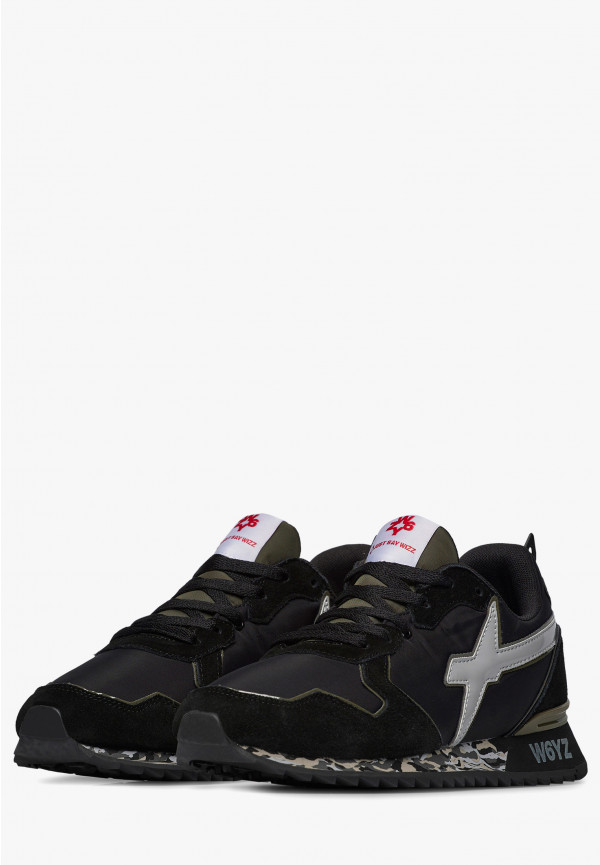 W6yz Sneakers in tessuto tecnico e suede Nero -JET-M Vendita