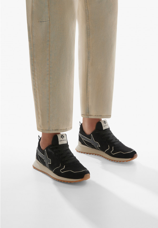 W6yz Sneakers in suede Nero -JET-M Promozione