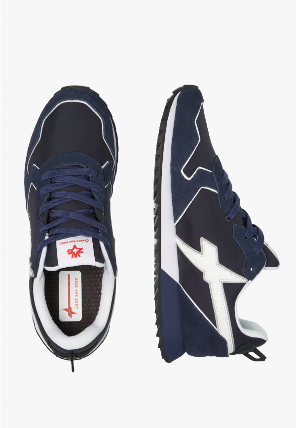 W6yz Sneakers in tessuto tecnico e suede Blu -JET-M Pezzi Unici
