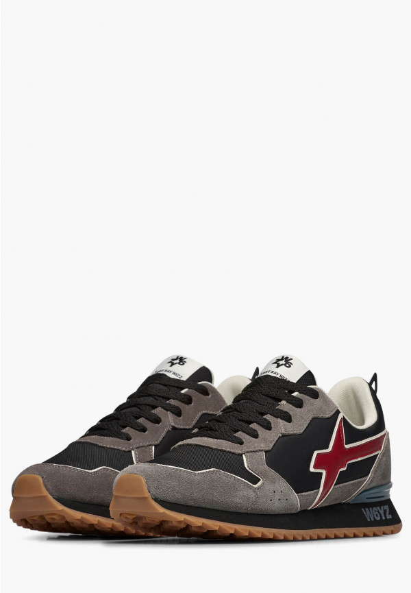 W6yz Sneakers in tessuto tecnico e suede Antracite -JET-M Soddisfazione Garantita