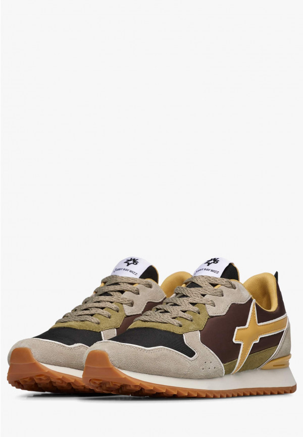 W6yz Sneakers in tessuto tecnico e suede Tortora -JET-M Qualità Garantita