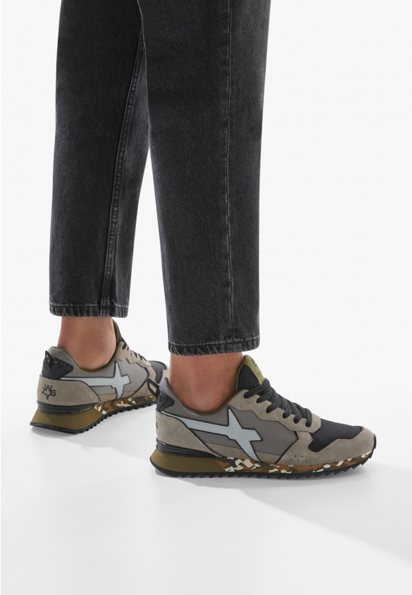W6yz Sneakers in tessuto tecnico e suede Grigio-Nero -JET-M Italy