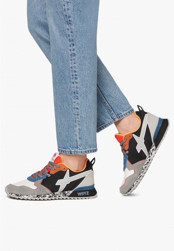 W6yz Sneakers in tessuto tecnico e suede Nero -JET-M Acquista Ora
