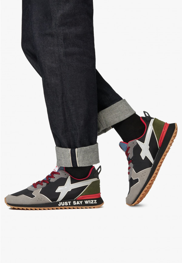 W6yz Sneakers in tessuto tecnico e suede Grigio -JET-M Consegna Veloce