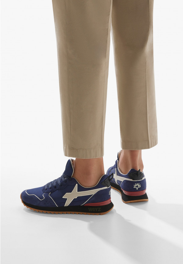 W6yz Sneakers in tessuto tecnico e suede Navy -JET-M Affare Del Giorno
