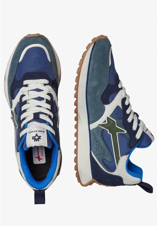 W6yz Sneakers in suede e tessuto tecnico Navy -LOOP-M Presa