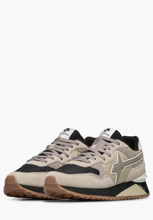 W6yz Sneakers in tessuto tecnico e suede Beige -YAK-M Promozione Limitata